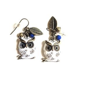 Owl Earrings with Jewels